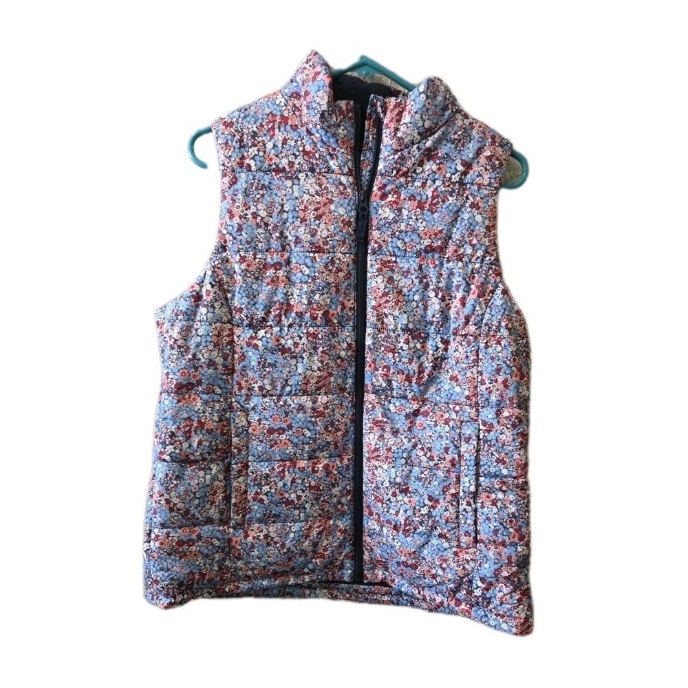 Amazon Essentials Women's Floral Puffer Vest Size Large L Lightweight Quilted...